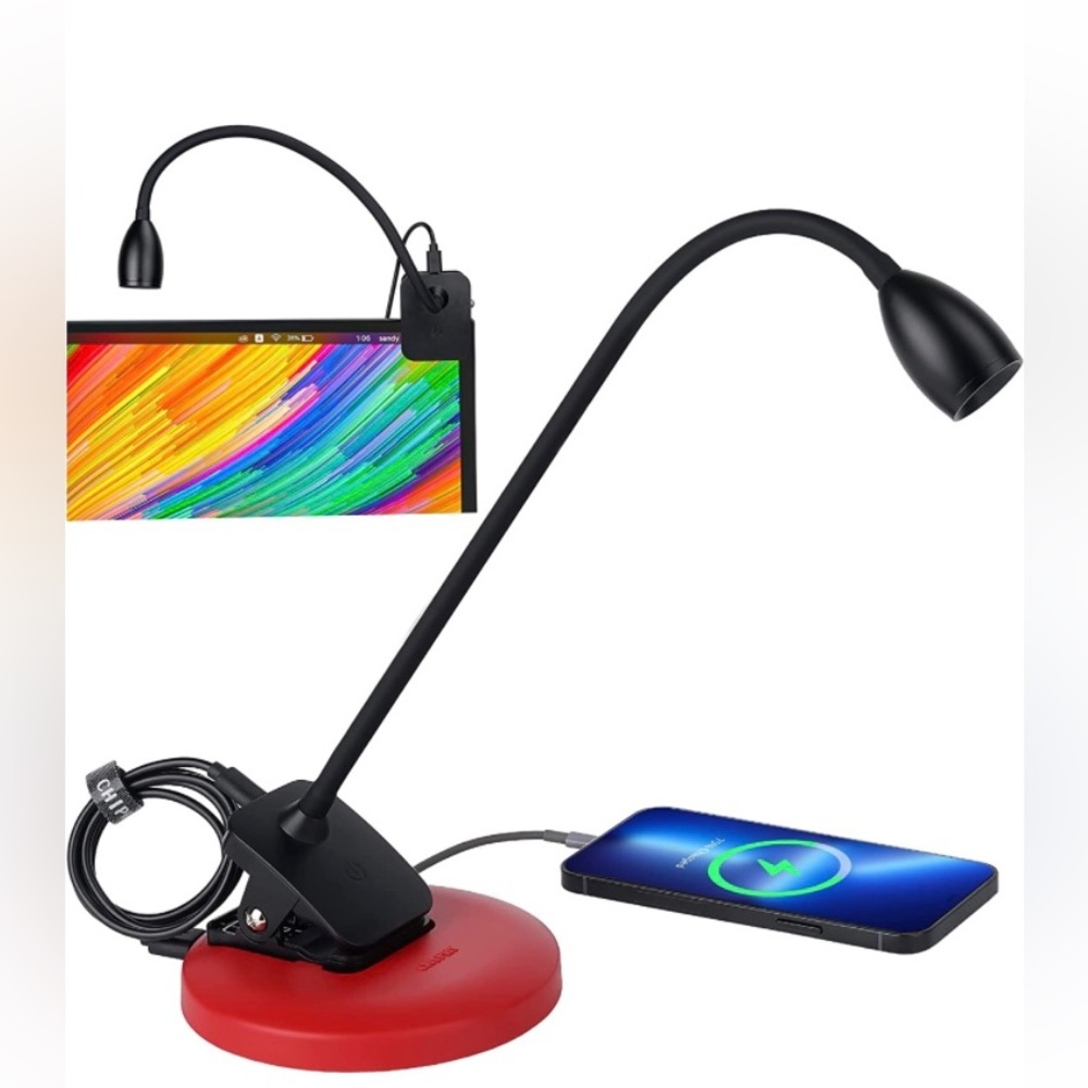 Desk Lamp with Clamp, Portable Task Lamp
